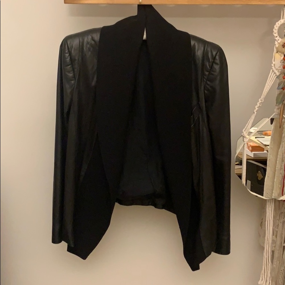 Calfskin Donna Karan Jacket US 6 Leather